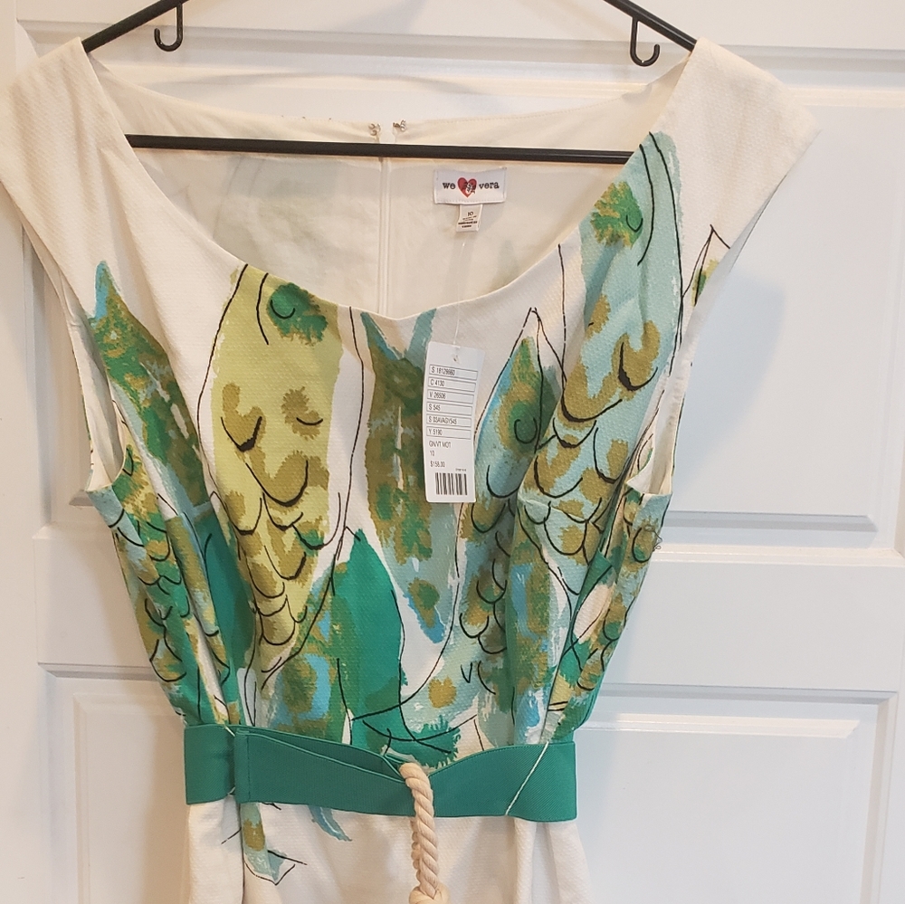 ANTHROPOLOGY Dress w/ green/rope belt